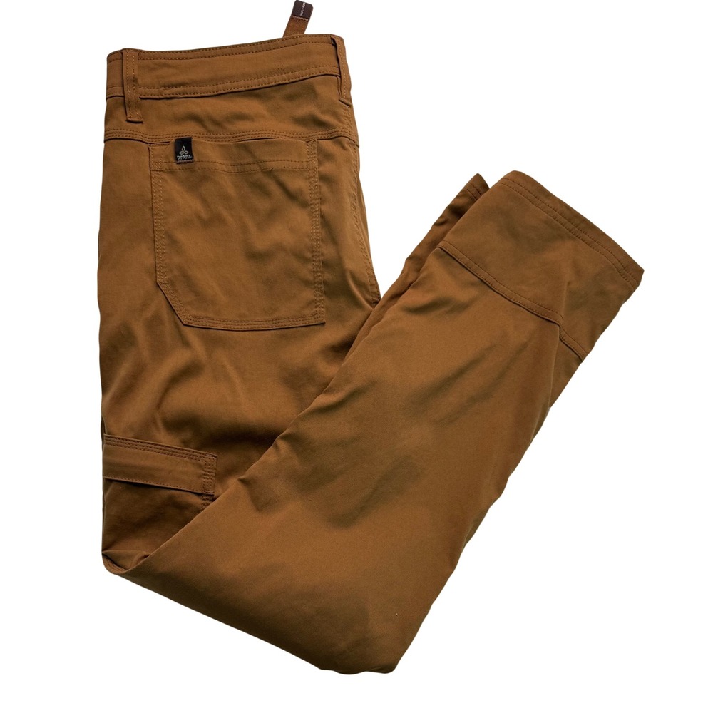 Prana Zion Straight Fit Pants Mens 34x32 Brown Stretch Hiking Cargo Outdoor